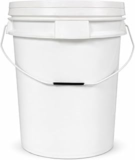 Thrill 20Ltr Heavy Duty White Plastic Bucket with Lid & Handle | Multi-Purpose Storage Pail for Food