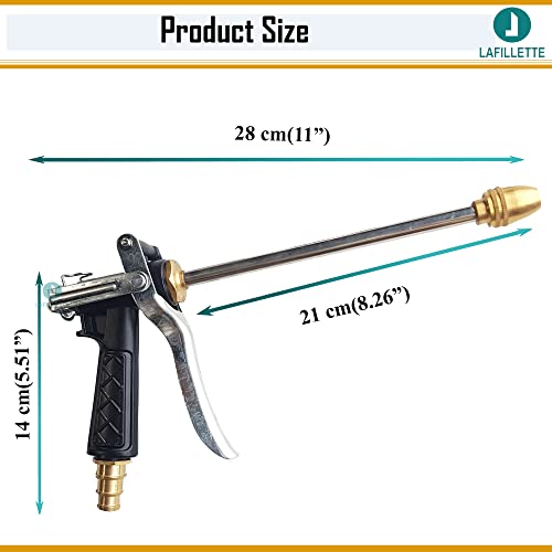 Image of LAFILLETTE Metal Copper Home High Pressure Car Wash Watering Flower Rinse Water Spray Gun Head Shower Garden Supplies Household Water Spray Gun