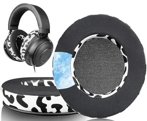 Image of SOULWIT Cooling-Gel Ear Pads Cushions Replacement, for Razer Kraken 2019 /Tournament Edition /Ultimate /Kitty, Earpads for Nari /Essential /Ultimate, Kraken X /V3 X Headset - Snow Leopard