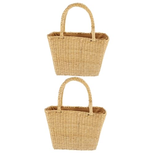 Panier de pique-nique paille tressée stable pour transporter vos repas fragiles