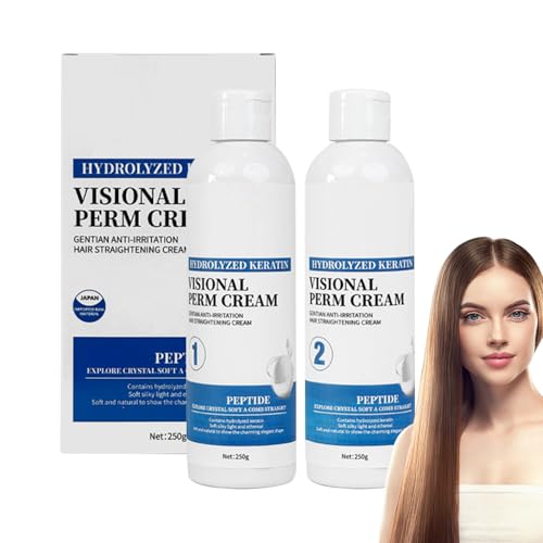 Crema alisadora del cabello, crema alisadora de pelo de larga duración, corrección de a largo plazo para mujeres con fortalecimiento