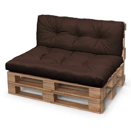 Palettenkissen 120 x 80 Wasserdicht - Europaletten Sitzkissen set Outdoor -...