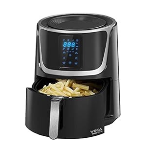 VECATECH heteluchtfriteuse friteuse hetelucht friteuses Air Fryer Aerofryer met groot digitaal led-touchscreen, voorverwarmen en warm houden (5,5 liter)
