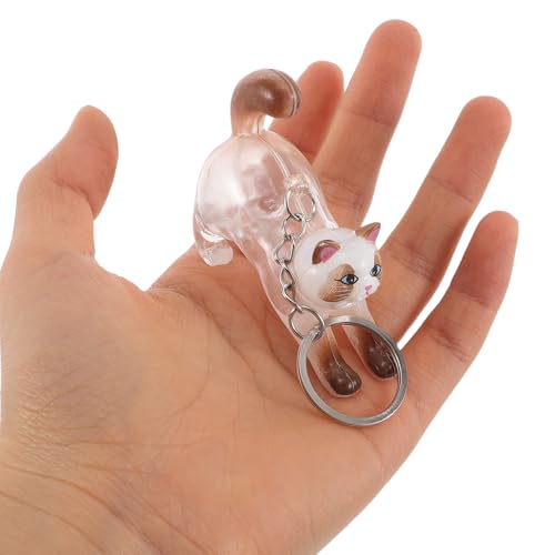 Accesorio con colgante transparente rellenable y formato compacto para pelo de gato 5