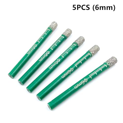 Foret diamanté 6mm pour carrelage et verre - Lot de 5 forets robustes - 2