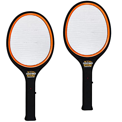 The Executioner Revenge Twin Pack Electric Bug Zapper Fly Swatter Wasp, Mosquito, Bug, Insect Killer Single Layer Racket Efficient Zapping Indoor Outdoor Soft Touch Handle (Revenge Twin Pack)