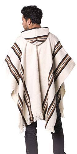 Gamboa Alpaca Wool Poncho for Men Hippie Mexican Cowboy and Western Panchos para Hombre4