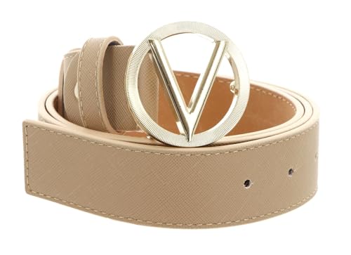 Valentino Hampton Plaque Buckle Belt W95 Beig/Oro - kürzbar
