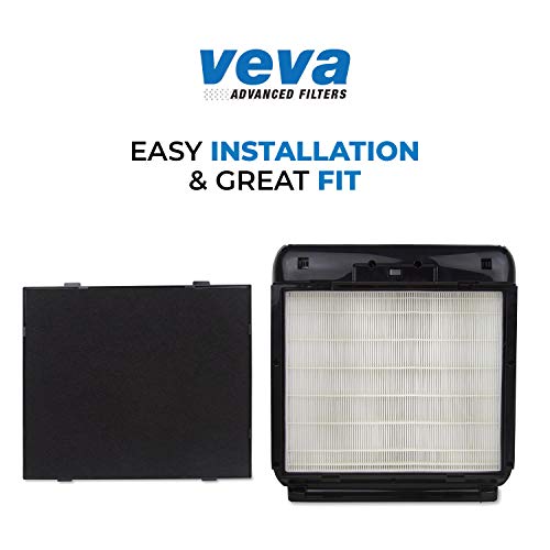 Veva Air Purifier Filter Replacement - 2 Pack Of Hepa Air Filter Replacements - Compatible W/ Ap-1512Hh 3304899 Coway - Includes 8 Premium Activated Charcoal Pre-Filters #TOP4