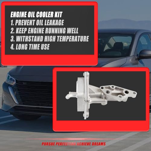 Engine Oil Cooler Kit with Gasket Compatible with 2007-2013 Nissan Altima 2008-2013 Rogue 2007-2011 Sentra L4 2.5L Replaces 21300-JA06A 21304-JA00A 918-402 - Image 4