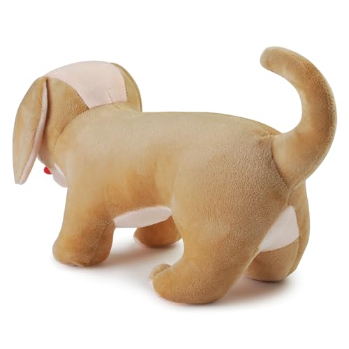 Image of Brown Puppy Soft Plush Toy for Kids Stuffed Soft Toy with Cute Hug-Friendly Plush for Babies, Toddlers & Children Safe, Lightweight & Easy to Clean (Dinosaur Green - 40cms)