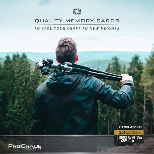 Image of microSD Card V60 (256GB) - Tested to Work with Full-Size SD Card Devices | Up to 250MB /s Read, 130MB /s Write by ProGrade Digital