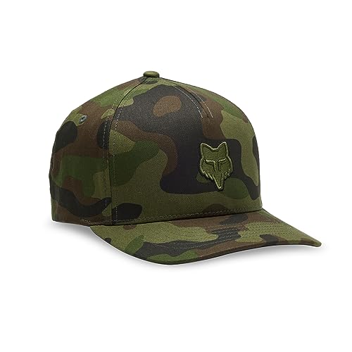 Fox Racing Men's Fox Head Flexfit Hat, Green Camo, Large/X-Large