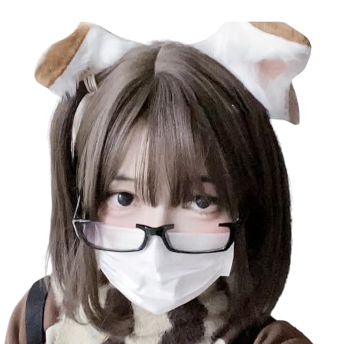 HEYZAKKA Furry Dog Canine Ear Head Accessory Cartoon Headpieces Headwear For Costume Parties And Role Playing Gatherings