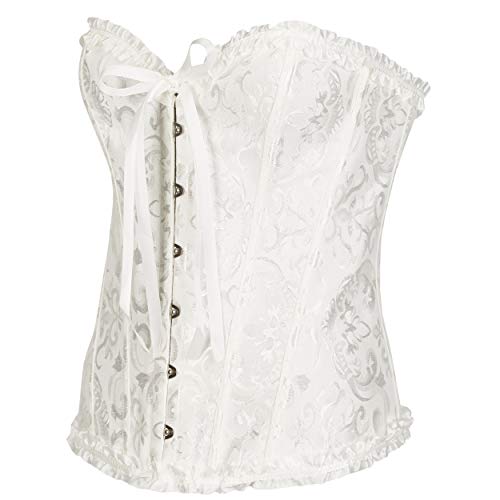 SchwabMarken Corset 4 Beige, Taille X-Small, Corset Corsages en Noir, Rouge, Blanc et Beige.