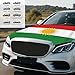 Kurdistan Flag Car Hood Cover, 4 x 5 Feet, 100% Polyester,Elastic Fabrics Can be Washed, Vehicle Bonnet Banner