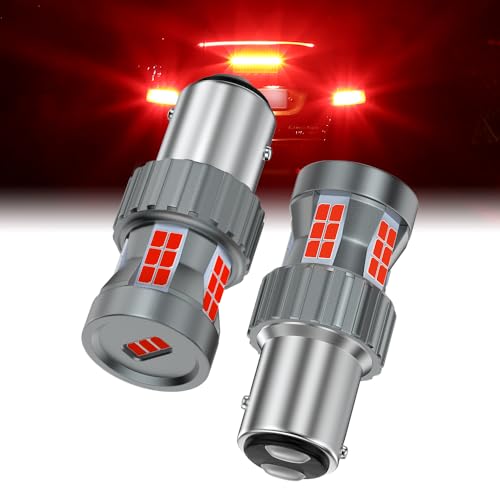 Teguangmei 1157 BAY15D P21/5W Bombilla LED 23W 12V Súper Brillante Rojo Canbus Sin Error Anti Hiper Flash 2057 2357 7528 Luces de Freno Luz de Trasera, 2 Unidades
