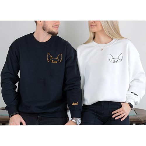 Custom Dog Embroidered Sweatshirt for Women & Men – Personalized Dog Mom Sweater – Pet Lover Gifts, Dogs Themed Gifts, Custom Pet Sweatshirt, Embroidered Crewneck - Gift for Birthday, Christmas2
