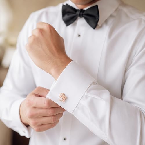 Mancornas personalizadas para hombre grabadas con iniciales miniatura 6