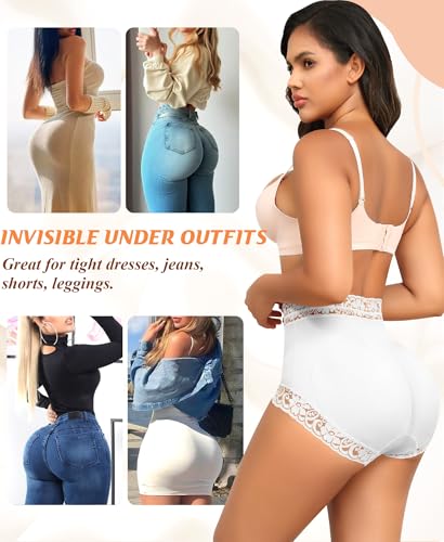 Image of DERCA Butt Lifting Panties Padded Underwear for Women Booty Pads Butt Enhancer Lace Shapewear Panty