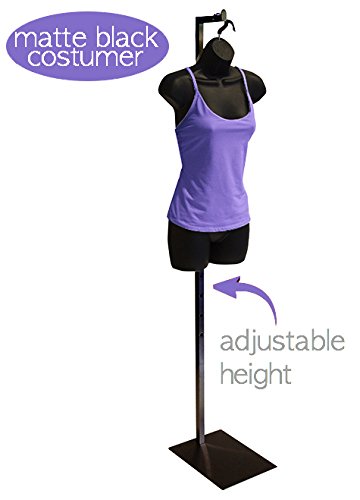 Only Garment Racks 2204 Matte Black Finish Single Garment Display Rack - Adjustable