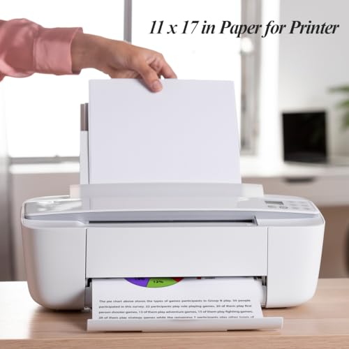 Image of (5-Pack) 11 inch x 17 inch Blank Print Paper, 225Sheets /450Pages Blank Loose-Leaf Paper, Ledger Size Printing in Office, 100gsm Blank Paper