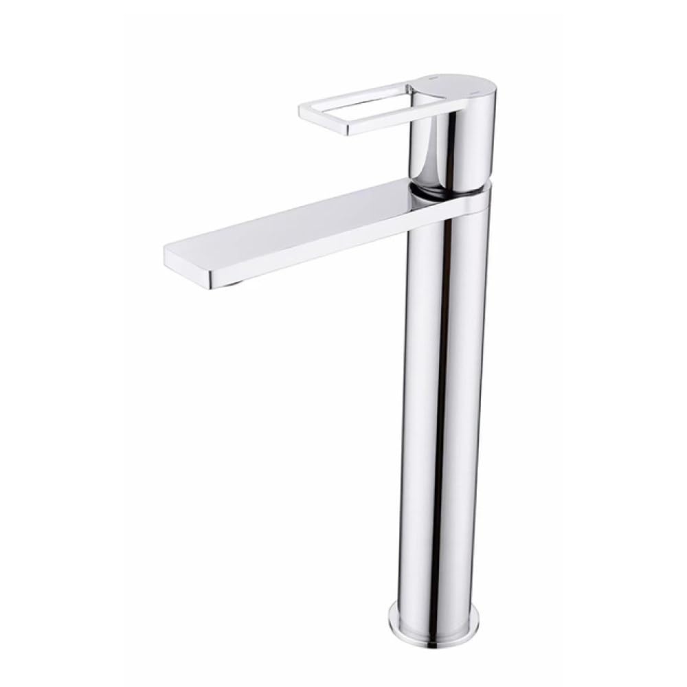 Mitigeur de lavabo haut en laiton chromé pour vasque à poser de salle de bain