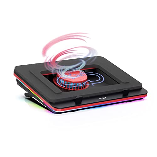 ELELAK-F60-RGB-Gaming-Laptop-Cooling-pad-for-14-173-inch-Laptop-Powerful-Turbo-Fan-5000RPM-Speed-52CFM-air-Volume-for-Rapid-CoolingAir-Lock-Sponge-dust-FilterHeight-Adjustment-Laptop-Cooler
