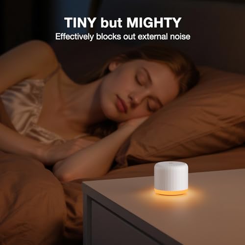 Image of LEICEX Portable Sound Machine,Travel Sound Machine with Light,15 Non-Looping Sound Timer and Memory Play, Mini White Noise Machine for Sleeping Office Privacy Travel Gift