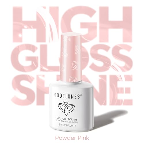 Image of modelones Pink Gel Nail Polish 15ML, Hema Free Summer Pastel Soak-Off UV Gel Polish - 28+Days Long-Lasting Nail Art DIY Manicure Kit Home Salon Women Gifts