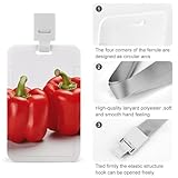 Two Red Bell Peppers ID Badge Holder with Adjustable Lanyard Cute Name Badge Reel for Women Work Office Nurses Doctor - Image 5