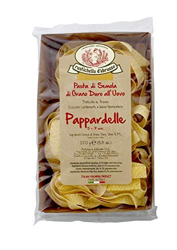 Rustichella d'Abruzzo - Pappardelle - Confezione da 12 confezioni da 250 g - Totale 3 kg