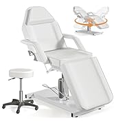 DearDean Hydraulic Tattoo Chair for Client 440lbs Height Adjustable Tattoo Spa Bed Chair Facial B...