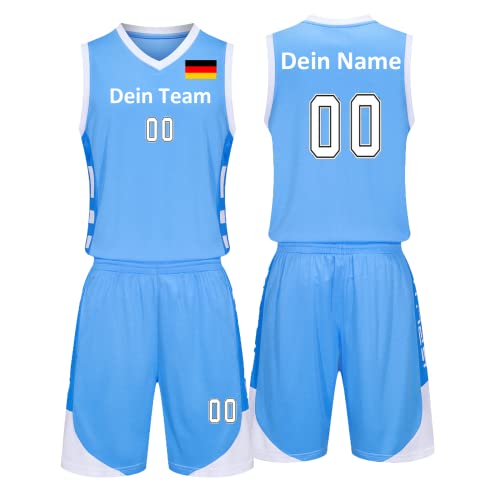 Benutzerdefiniert Basketball Trikots Kinder Herren mit Namen Nummber Logo...
