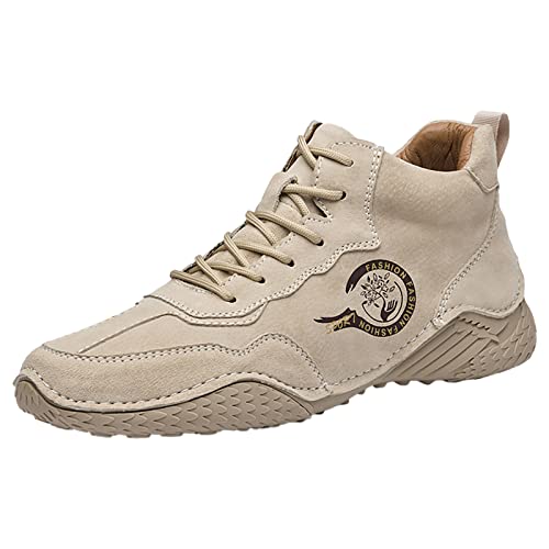 Nuevos zapatos de cuero para hombre para primavera y otoño, botas cortas de moda coreana, zapatos para hombre 997h, beige, 42 EU