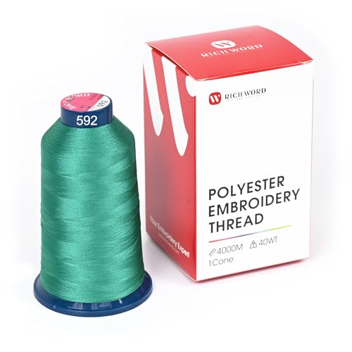 Image of Poolin Polyester Machine Embroidery Thread 4000M 40WT Turquoise Green 0592