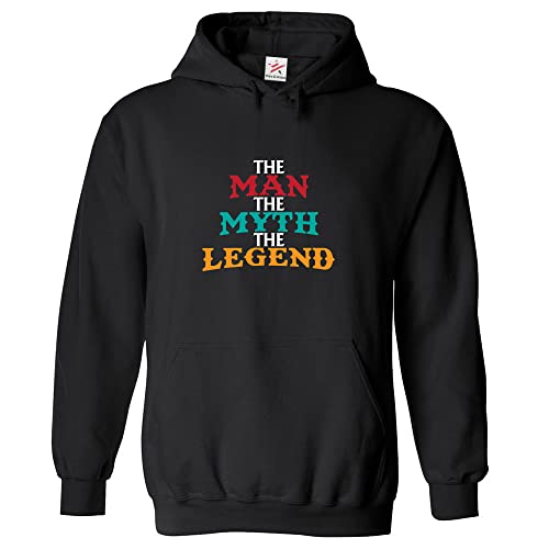 Image of Stars and Stripes The Man The Myth The Legend Classic Unisex Adults Pullover Hoodie (XXL, Black)