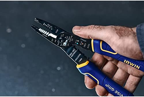 IRWIN VISE-GRIP 와이어 스트리핑 공구 / 와이어 커터, 20.3cm(8인치), 10-22 AWG, 프로터치 그립 (2078309) — 사진 2