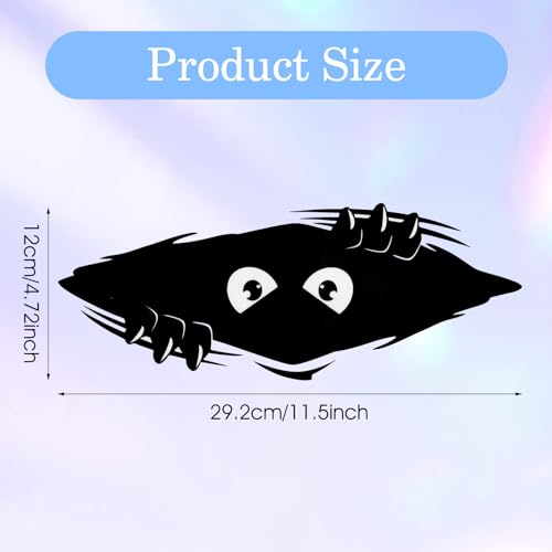 Mabor 2 Stück Lustige Monster Aufkleber Autoaufkleber Lustig Schwarze Wasserdicht 3D Aufkleber Auto für Motorrad Helm Fenster Wand Laptops Voyeurismus Augen Aufkleber