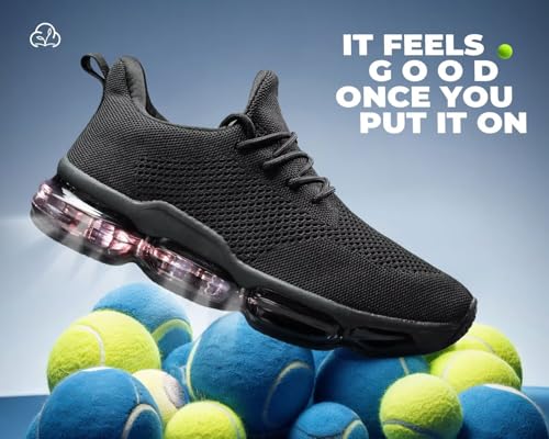 Image of Men's Air Running Shoes Non Slip Workout Casual Sport Shoes for Men Basketball Sneakers Fashion Tennis Sport Fitness Cross Trainers
