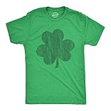 Mens Distressed Clover T Shirt Cool St Patricks Day Vintage Shamrock Awesome Graphic Tee Funny T Shirts Saint Patrick's Day Apparel for Men Cool Vintage Green - 3XL