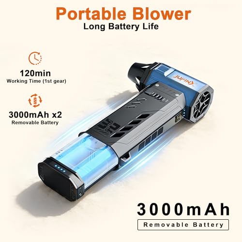 JUFINX Air Duster - 250,000RPM Compressed Air Duster, Replaceable Batteries 2pcs,Long - image 8