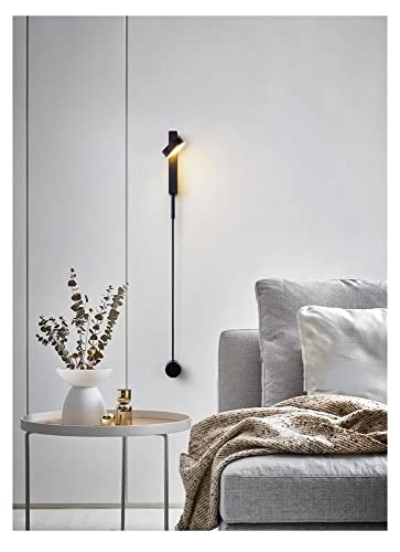Applique murale LED rotative dorée pour un éclairage de lit orientable
