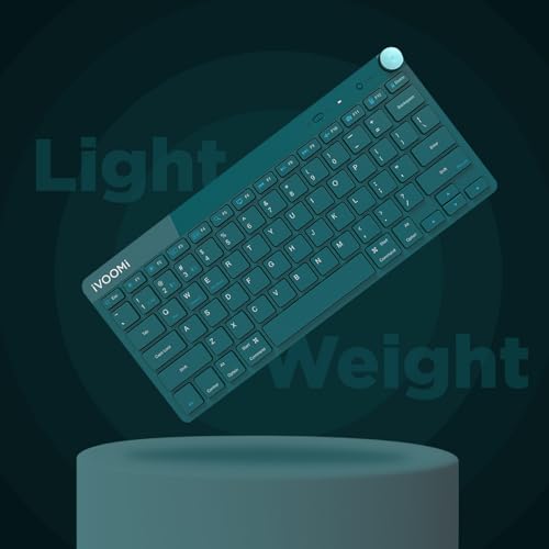 iVOOMi Finn Green Wireless 2.4 GHz/Dual BT Keyboard, BIS Approved, Noiseless Switches, Multimedia Keys with Rupees Key and Volume Knob, on/Off... - Image 4