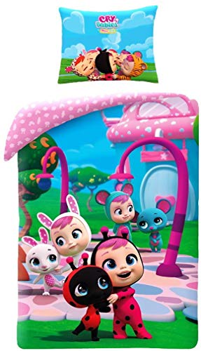 Halantex - CB-6101BL – Juego de cama reversible de 2 piezas, funda nórdica y funda de almohada – Multicolor – 140 x 200 cm / 70 x 90 cm