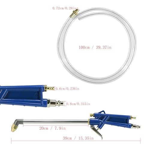 Image of Air Blow Gun Pneumatic Engine Cleaning Gun with 40 in Hose, Cleaning Degreaser Sprayer Tool，very easy to clean narrow spaces such as the engine compartment, mechanical interior, deck, and wheels.