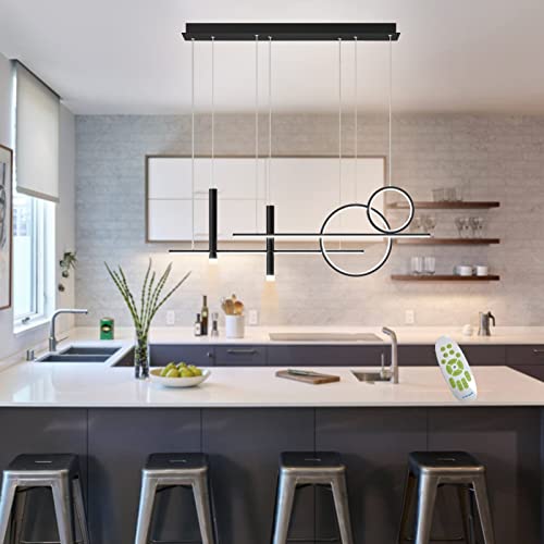 Suspension LED table à manger dimmable 48W | Lustre moderne 100cm à télécommande