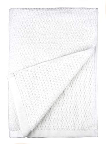Everplush Diamond Jacquard Bath Sheet, 35" X 66", White #TOP7