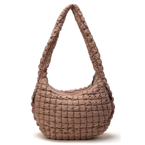 Bolsa de mão acolchoada grande para mulheres, bolsa tiracolo acolchoada para mulheres, bolsa tiracolo macia e fofa, bolsa puff