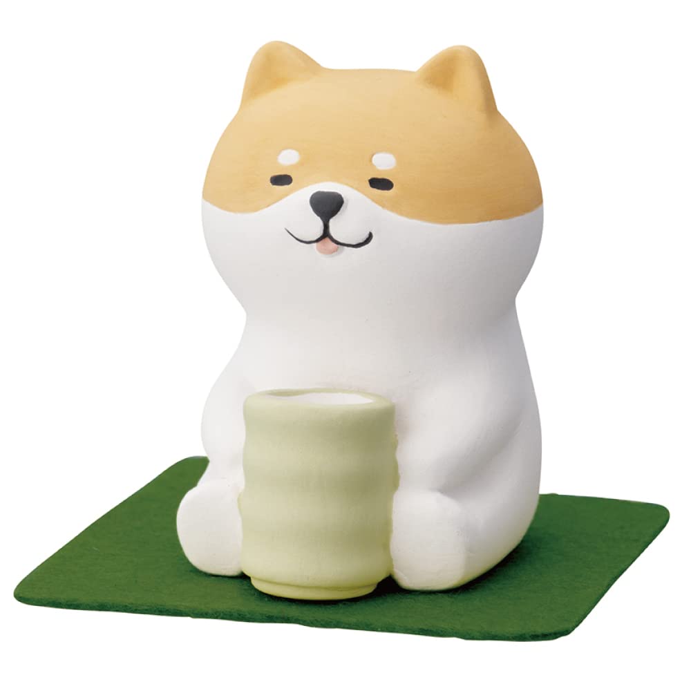 Stone Diffuser Tea-Drinking Animals [ Designed in Japan] Non Electric Passive Diffuser for Essential Oil and Aromatherapy (Ceramic/Clay) (Tea-drinkig Dog)